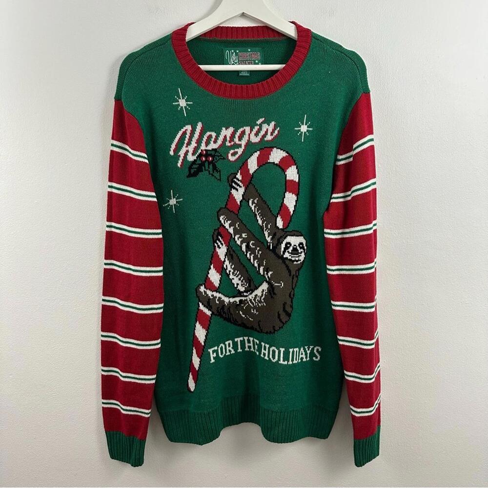 Ugly Christmas Sweater  Hangin For The Holiday Women's Size M